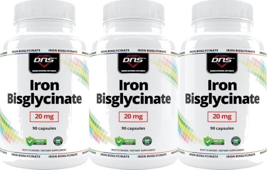 3-pack Iron Bisglycinate 20 mg 90 kapsler 3-pack Iron Bisglycinate 20 mg 90 kapsler