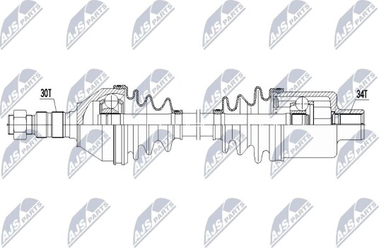 NTY NPW PL 172 Drivaksel