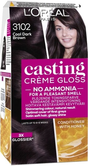 L'Oréal Paris Casting Creme Gloss Hårtone – 1 Stk. 3102 Cool Dark Brown L'Oréal Casting Creme Gloss Hårpleie Hårfarge & Tilbehør Hårfarge