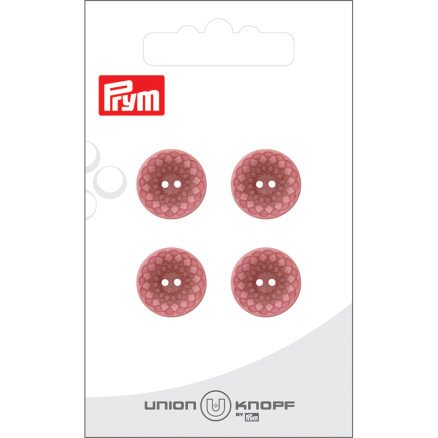 Prym plastknapp rosa blomst 15 mm 4 stk