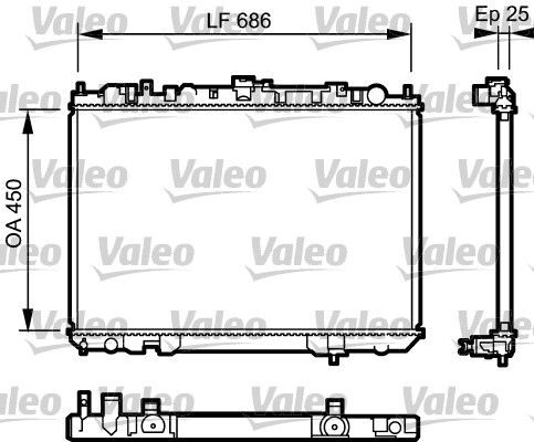 Radiator VALEO 735081 Radiator VALEO 735081