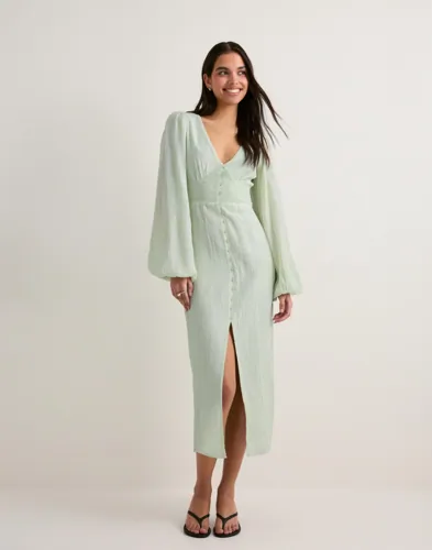 Nelly   Grønn   Smock Detail dress