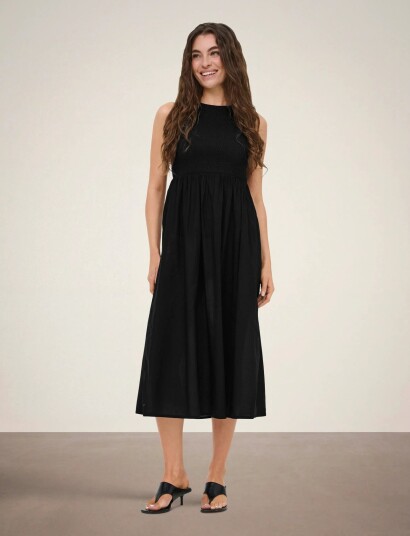 JDY Jdydiego S/L Smock Midi Dress Wvn Noos Black XS JDY Jdydiego S/L Smock Midi Dress Wvn Noos Black XS