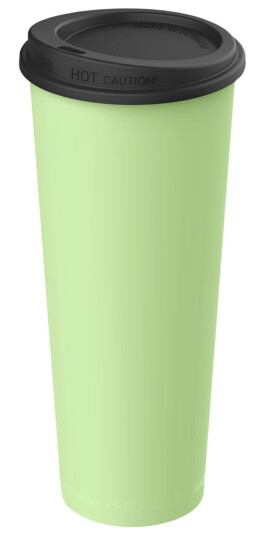 elasto REuse Beger til flergangsbruk Michigan inkl. lokk; 500ml, 7.9x18 cm (ØxH); Grønn/Svart; 25 Stykk / Forpakning