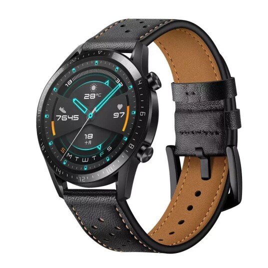 INCOVER Universal Smartwatch Skinnrem (22mm) - Svart / Brun