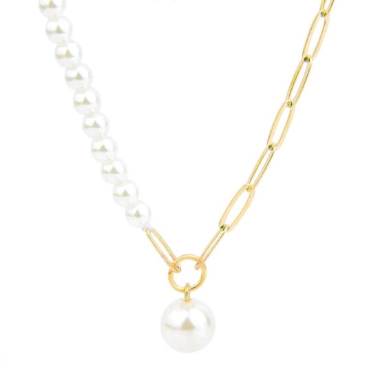 Choker barokk perleanheng halskjeder Gold