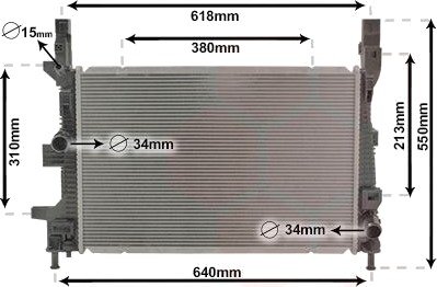 Radiator, motorkjøling VAN WEZEL 18012710