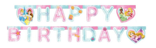 Globos Europe Bokstavgirlander Happy Birthday Disneyprinsesser