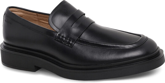 Calvin Klein Sq Rubber Band Loafer Wax Lth Black 42 x 42