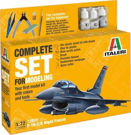 Italeri F-16 C/D Night Falcon 1:72 Modellbyggesett - Komplett Flyset