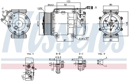 AC-kompressor NISSENS 890945