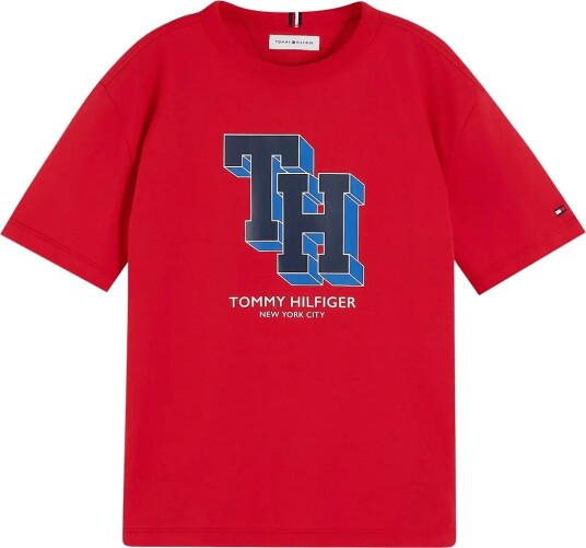 Tommy Hilfiger Th Logo Tee Red 176