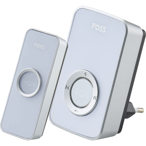 Foss Trend Trådløs Dørklokke Plug-in Hvit