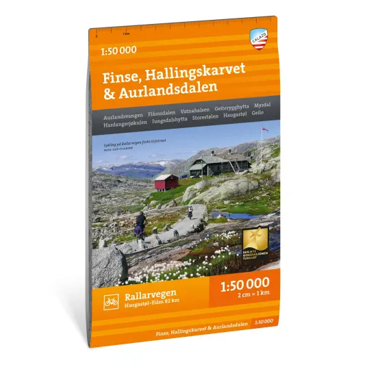 Calazo förlag Turkart Finse, Hallingskarvet & Aurlandsdalen 1:50 000 OneSize, NoColour