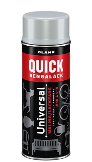 Quick bengalack spray klassisk hvit silkematt
