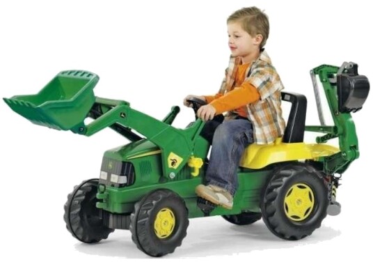 Rolly Toys John Deere rollyJunior traktor-graver Rolly Toys John Deere rollyJunior traktor-graver
