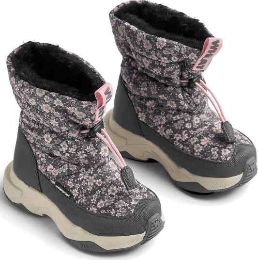 Wheat Winterboot Esme DARK CHARCOAL FLOWERS 24