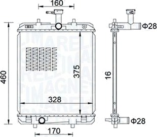 Radiator MAGNETI MARELLI 350213151500