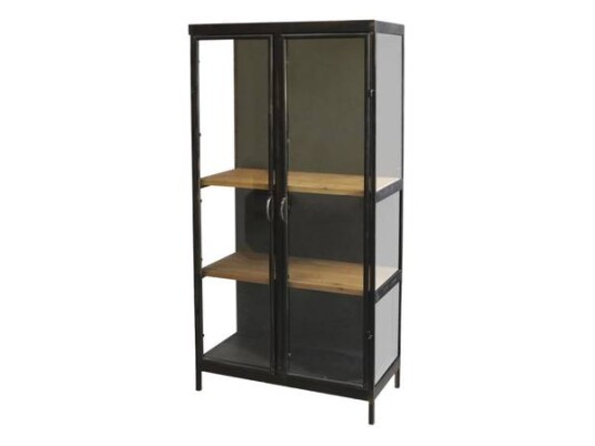 Chic Antique vitrineskap med 2 trehyller 40304-24