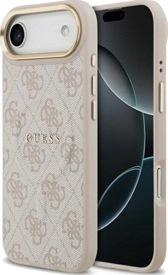 GUESS 4G PU Classic Logo MagSafe Case for iPhone Air - Pink