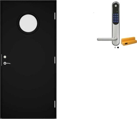 Ytterdør Swedoor Clever-Line+ Sibbo med Yale Doorman Classic Home