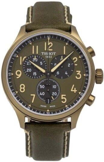 Tissot Herreklokke T116.617.36.092.00 Chrono XL Brun/Lær Ø45 mm