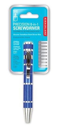 Kikkerland PRECISION 8 IN 1 SCREWDRIVER ASSORTED CD34 A Assorted