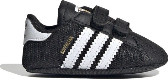 Adidas Originals Core Black/Ftwr White/Gold Met. Superstar Crib Sneakers 17
