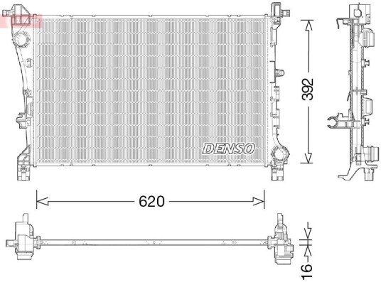 Radiator DENSO DRM09046 Radiator DENSO DRM09046