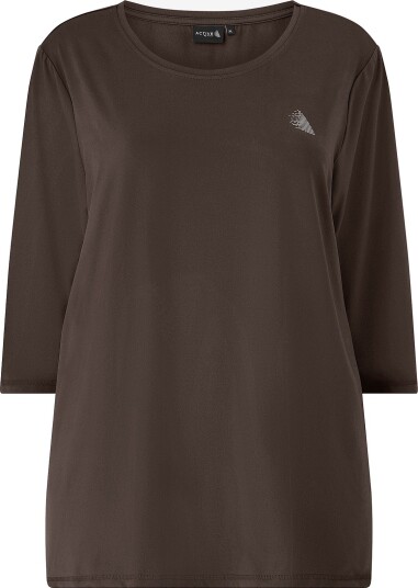 Zizzi Treningstopp aBasic One 3/4 Blouse Brun