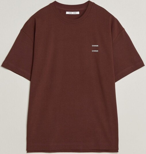 Samsøe Samsøe Joel Organic Cotton T Shirt Bitter Chocolate