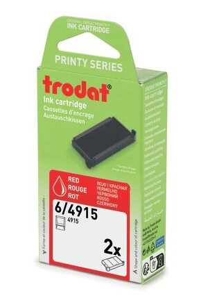 Trodat Erstatningsstempelpute 6-4915 Rød På Blisterkort For Stempel 4915 51 4915021