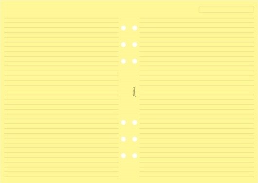 Filofax A5 Noteark Linjeret Gule