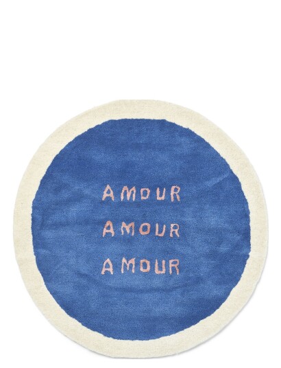 Bongusta Amour Rug - Blue - Ø 90 CM Bongusta Amour Rug - Blue - Ø 90 CM