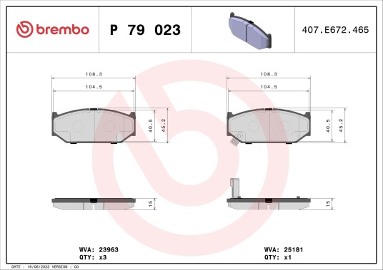 Bremseklosser BREMBO P 79 023