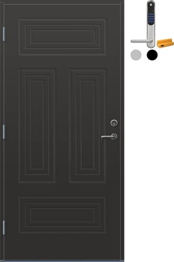 Ytterdør Bygg1 Stavern med Yale Doorman Classic Home