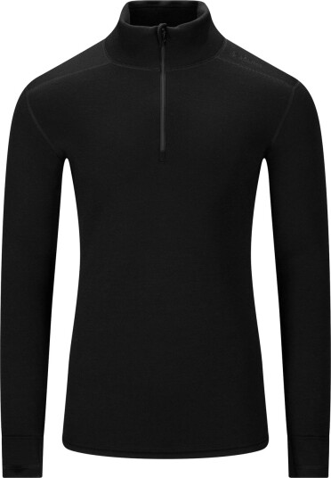 Aclima Fleecewool V2 Polo W/ Zip Jet Black Jet Black S