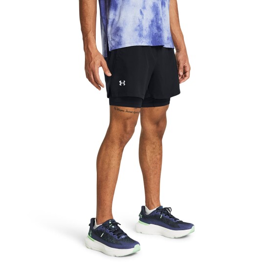 Under Armour Men's UA Launch 5'' 2-In-1 Short Black XL, Black