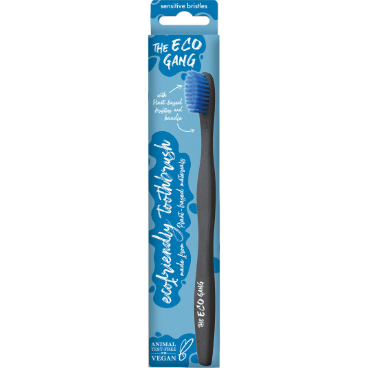 Miljøvennlig tannbørste The Eco Gang Plantbased Sensitive Bristles BLÅ BØRSTEHÅR