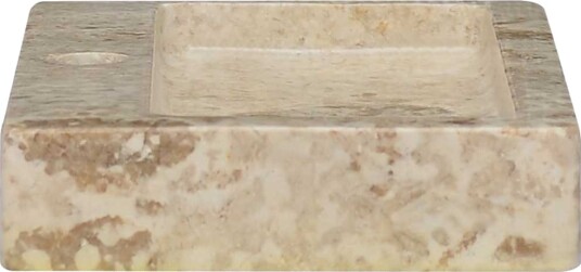 vidaXL Vask 38x24x6,5 cm marmor kremhvit