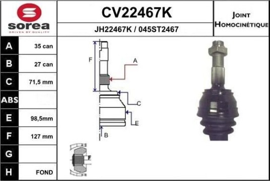 Drivledd EAI CV22467K Drivledd EAI CV22467K
