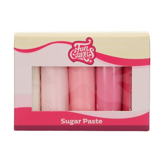 Funcakes Fondant Multipack Rosafarger 5x100g 
