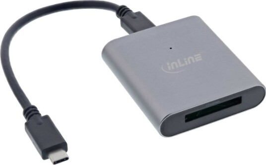Inline 66771 Cfexpress Aluminium Svart 10000 Mbit/S Aluminium Usb 3.2 Gen 1 3.1 Gen 1 Type C 57 Mm