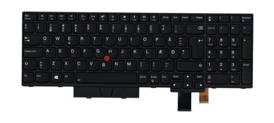 Lenovo Chicony - Brbart tastatur - til utskifting - Dansk - Svart