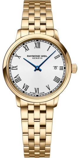 Raymond Weil Dameklokke 5985 P 00359 Toccata Hvit/Gulltonet stål