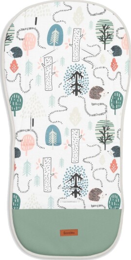 Sensillo Velvet Vogninnlegg 80x40 cm Emerald Hedgehog