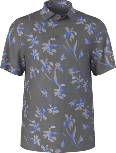 PGA Tour Ss Energized Floral Golf pologenser herre Iron Gate Medium