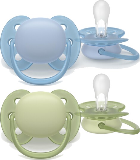 Philips Avent Ultra Soft Smokk 0-6 mnd gul/rosa 2 stk.