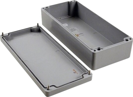 Hammond Electronics 1590ZGRP163 360 × 160 × 90 mm Polyester Grå Kabinett