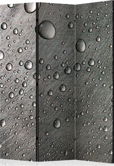 Romdeler - Steel surface with water drops 135x172 - Artgeist sp. z o. o.